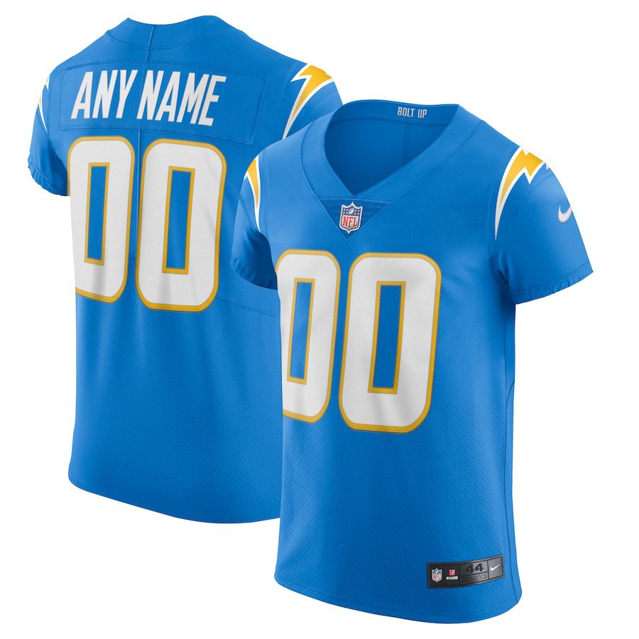 Men Los Angeles Chargers Nike Powder Blue Vapor Elite Custom NFL Jersey->customized nfl jersey->Custom Jersey